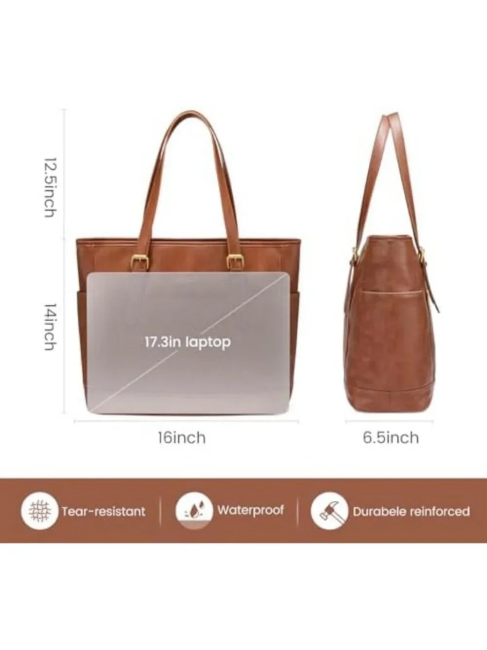 Stylish Laptop Tote Bag for Women | Versatile Work & Travel Briefcase, Office